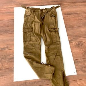 H & M L.O.G.G. Olive green cargo pants.